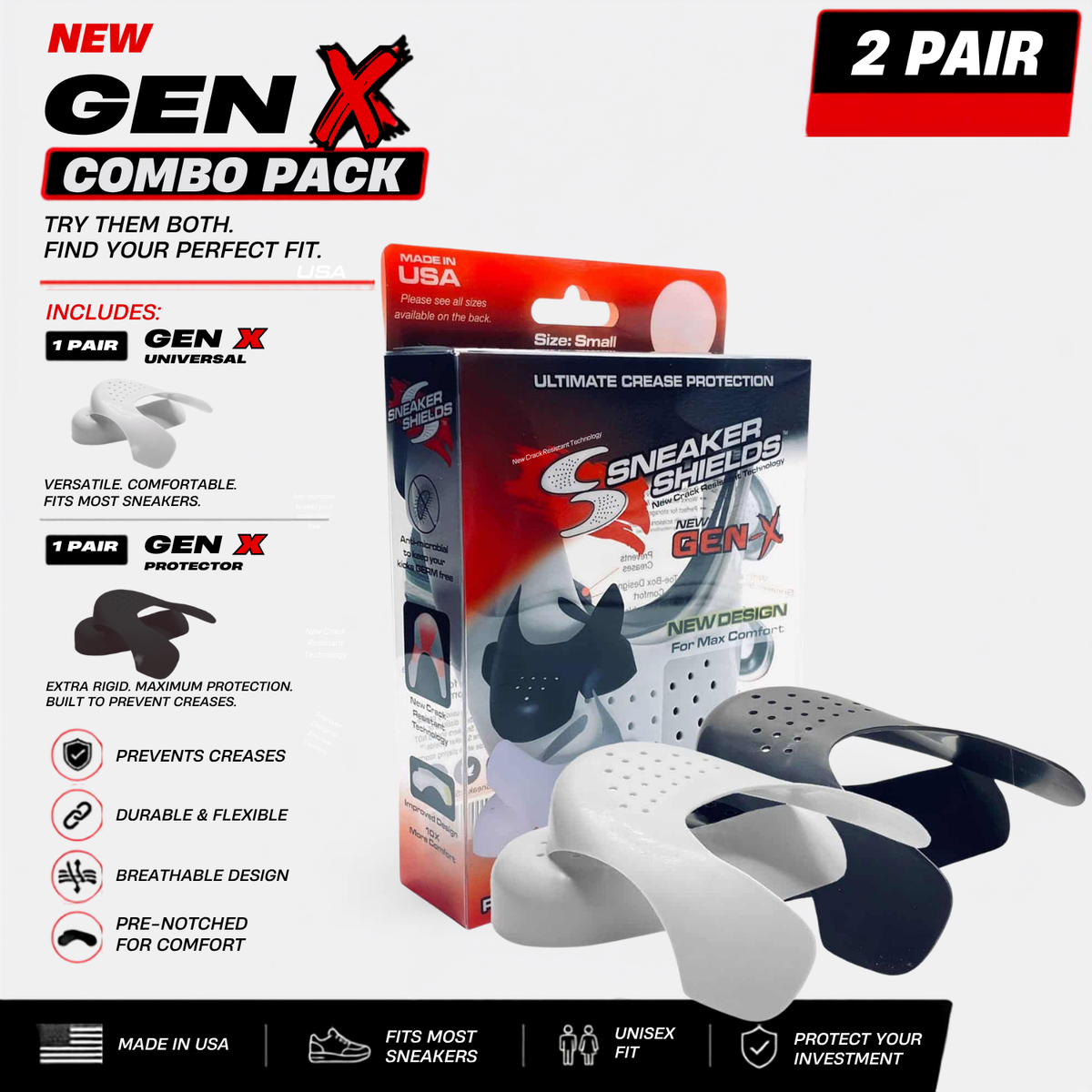 GEN-X Combo Shields® the Original Crease Protectors – Sneaker Shields