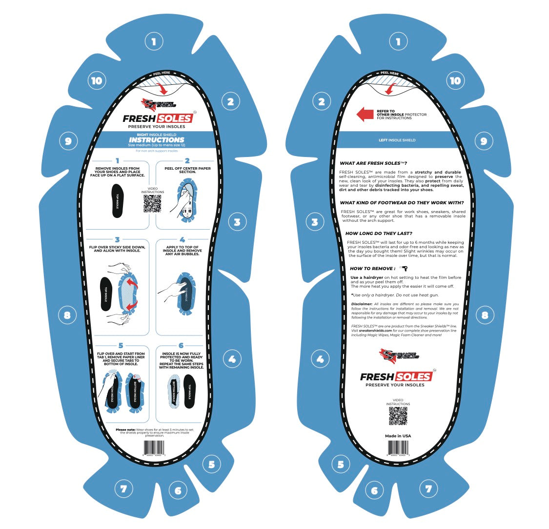 1 CASE of ALL NEW Fresh Soles™️ - INSOLE PRESERVERS (12 Pairs / Case)