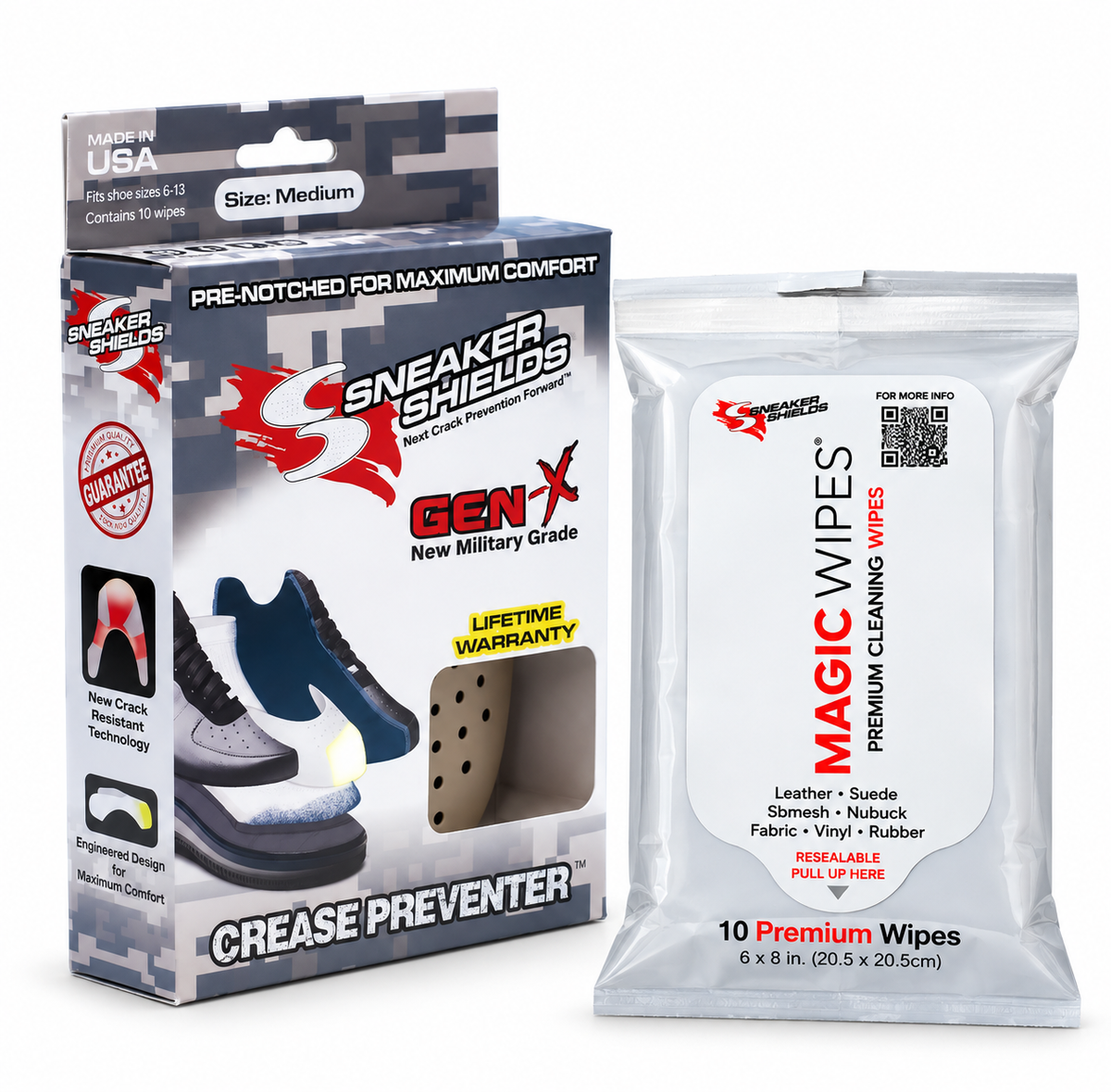 Military Grade Crease Protectors + Wipes