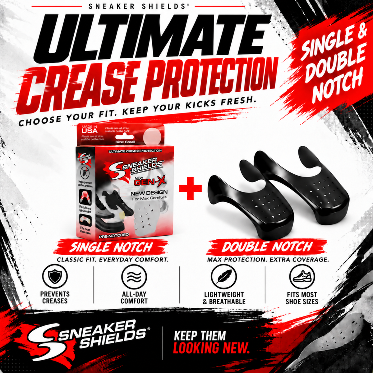 GEN-X + Armor Combo Pack — Single & Double Notch Crease Protectors