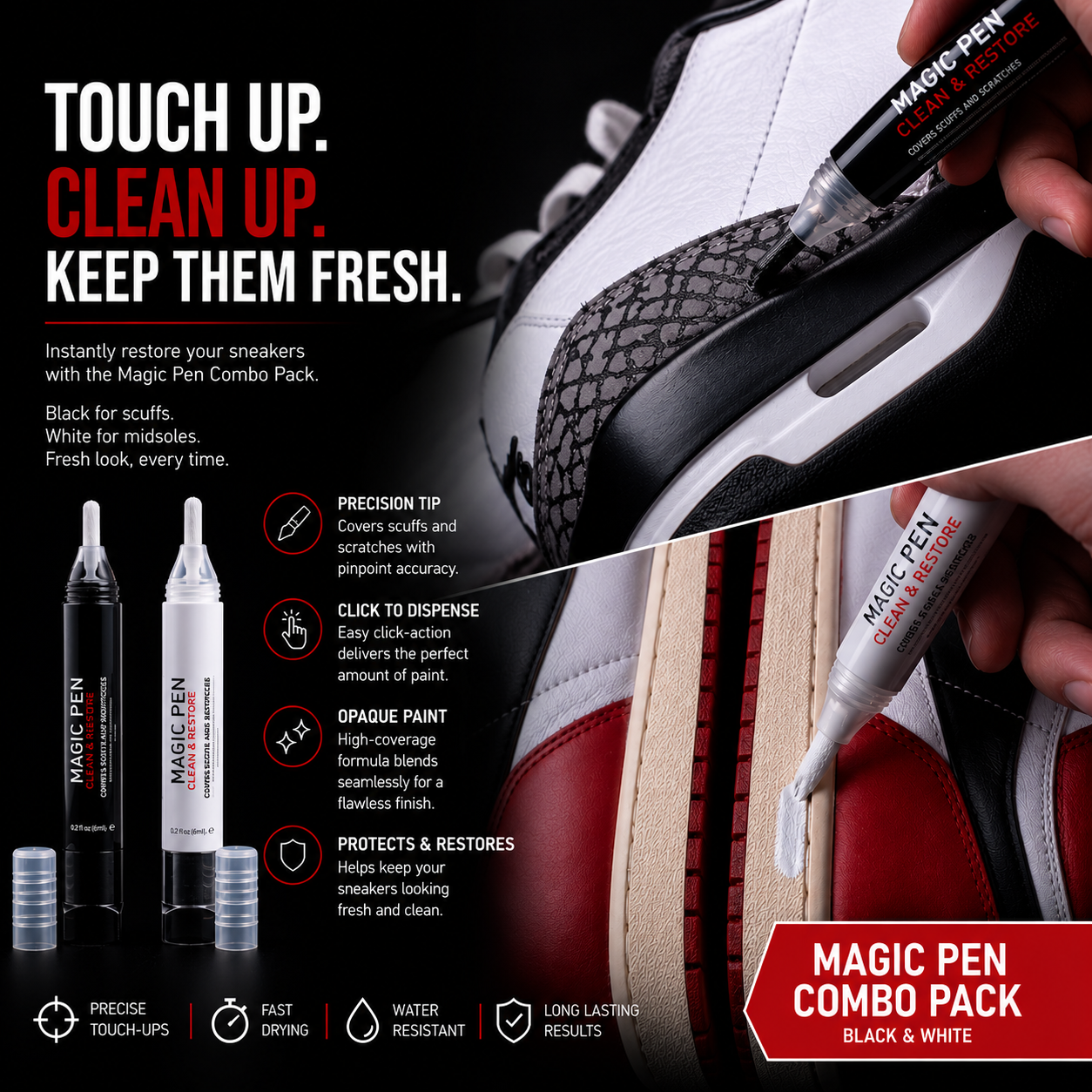 Combo Pack - Magic Pens - White & Black